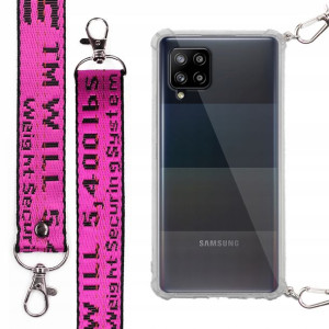 Etui Antishock + Smycz Fuksja do SAMSUNG A42 5G