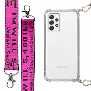 Etui Antishock + Smycz Fuksja Do Samsung A52s 5g