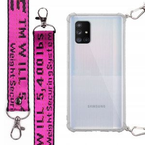 Etui Antishock + Smycz Fuksja do SAMSUNG A71 5G