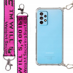 Etui Antishock + Smycz Fuksja Do Samsung A73 5g