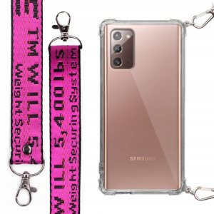 Etui Antishock + Smycz Fuksja do SAMSUNG NOTE 20