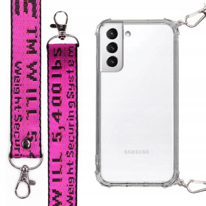 Etui Antishock + Smycz Fuksja do SAMSUNG S21 PLUS