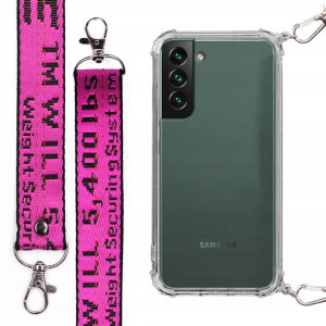 Etui Antishock + Smycz Fuksja do SAMSUNG S22 PLUS