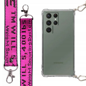 Etui Antishock + Smycz Fuksja Do Samsung S23 Ultra
