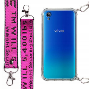 Etui Antishock + Smycz Fuksja do VIVO Y91C 2020