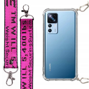 Etui Antishock + Smycz Fuksja do XIAOMI 12T PRO