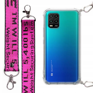 Etui Antishock + Smycz Fuksja do XIAOMI MI 10 LITE