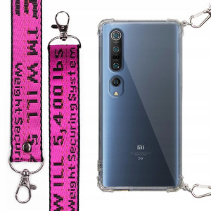 Etui Antishock + Smycz Fuksja do XIAOMI Mi 10 PRO