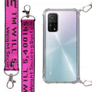 Etui Antishock + Smycz Fuksja do XIAOMI MI 10T PRO