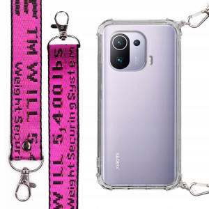 Etui Antishock + Smycz Fuksja do XIAOMI MI 11 PRO