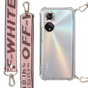 Etui Antishock + Smycz Róż do HUAWEI HONOR 50 Case