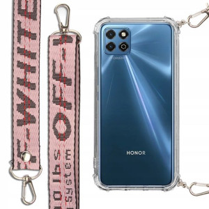 Etui Antishock + Smycz Róż do HUAWEI HONOR PLAY 20
