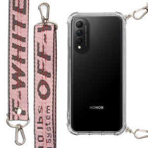 Etui Antishock + Smycz Róż do HUAWEI HONOR X20 SE