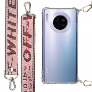 Etui Antishock + Smycz Róż do HUAWEI MATE 30 PRO