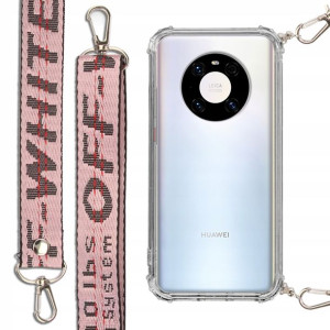 Etui Antishock + Smycz Róż do HUAWEI MATE 40 Case