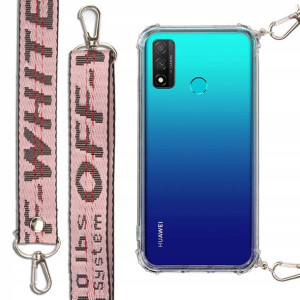 Etui Antishock + Smycz Róż do HUAWEI P SMART 2020