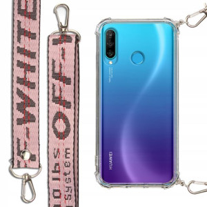 Etui Antishock + Smycz Róż do HUAWEI P30 LITE Case
