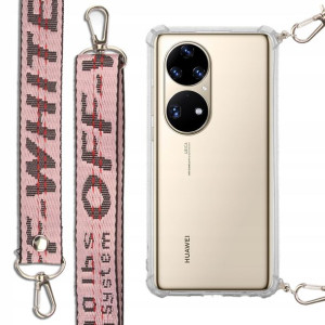 Etui Antishock + Smycz Róż do HUAWEI P50 PRO Case