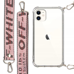 Etui Antishock + Smycz Róż do IPHONE 11 Case Mocna