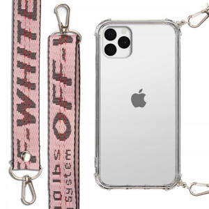 Etui Antishock + Smycz Róż do IPHONE 11 PRO Case