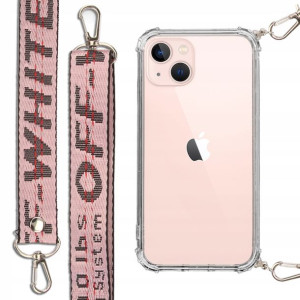 Etui Antishock + Smycz Róż do IPHONE 13 Case Mocna