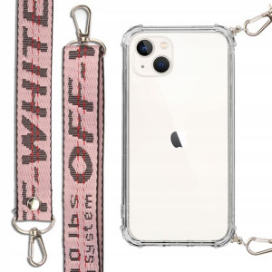 Etui Antishock + Smycz Róż do IPHONE 14 PLUS Case