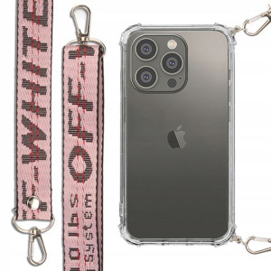 Etui Antishock + Smycz Róż do IPHONE 14 PRO Case