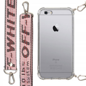 Etui Antishock + Smycz Róż do IPHONE 6 Case Mocna