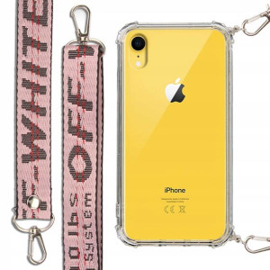 Etui Antishock + Smycz Róż do IPHONE XR Case Mocna