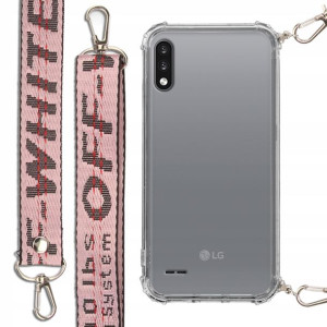Etui Antishock + Smycz Róż do LG K22 Case Mocna