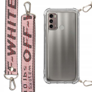 Etui Antishock + Smycz Róż do MOTOROLA G60 4G Case