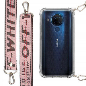 Etui Antishock + Smycz Róż do NOKIA 5.4 Case Mocna