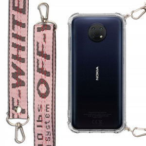 Etui Antishock + Smycz Róż do NOKIA G20 Case Mocna
