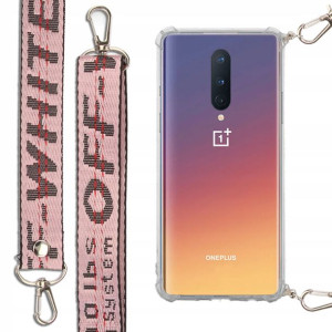 Etui Antishock + Smycz Róż do ONEPLUS 8 Case Mocna