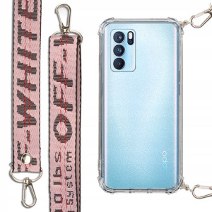 Etui Antishock + Smycz Róż do OPPO RENO 6 5G Case