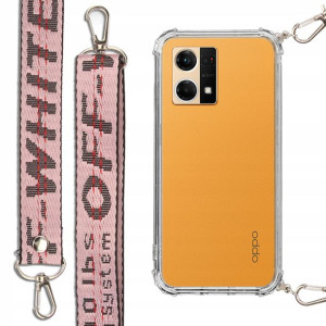 Etui Antishock + Smycz Róż do OPPO RENO 7 4G Case