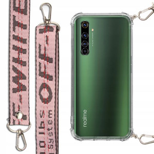 Etui Antishock + Smycz Róż do REALME X50 PRO Case