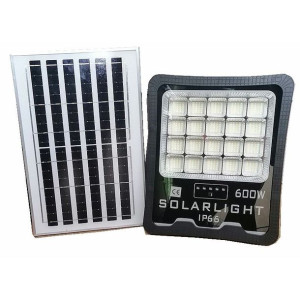 Halogen Solarny Latarnia Led 600W Ip66 Zestaw Rozdzielny Z Pilotem Ir
