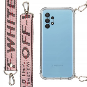 Etui Antishock + Smycz Róż do SAMSUNG A32 5G Case