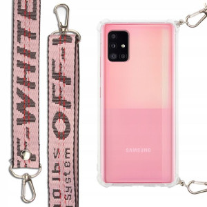 Etui Antishock + Smycz Róż do SAMSUNG A51 5G Case