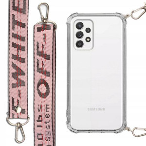 Etui Antishock + Smycz Róż do SAMSUNG A52 4G Case
