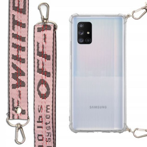 Etui Antishock + Smycz Róż do SAMSUNG A71 5G Case