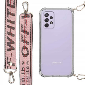 Etui Antishock + Smycz Róż do SAMSUNG A72 5G Case
