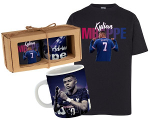 Zestaw Koszulka Kubek Kylian Mbappe Piłka Nożna Z1