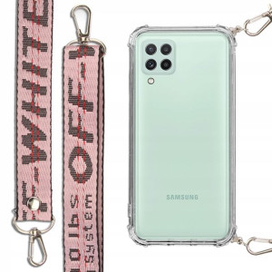 Etui Antishock + Smycz Róż do SAMSUNG M32 4G Case