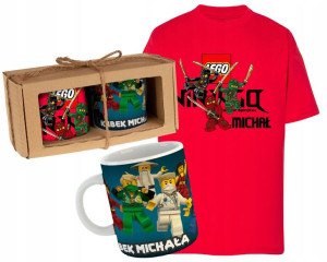 Zestaw Koszulka Kubek Lego Ninjago Dziecka Y4