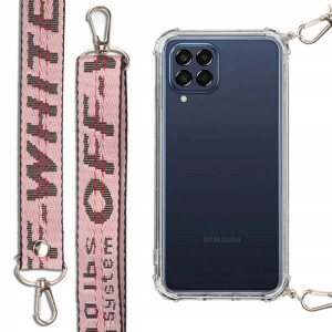 Etui Antishock + Smycz Róż do SAMSUNG M53 5G Case