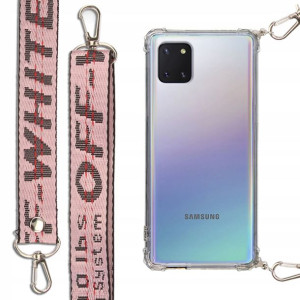 Etui Antishock + Smycz Róż do SAMSUNG NOTE 10 LITE