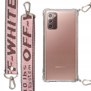 Etui Antishock + Smycz Róż do SAMSUNG NOTE 20 Case