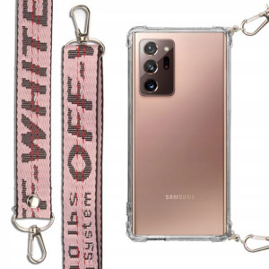 Etui Antishock + Smycz Róż do SAMSUNG NOTE 20 PLUS
